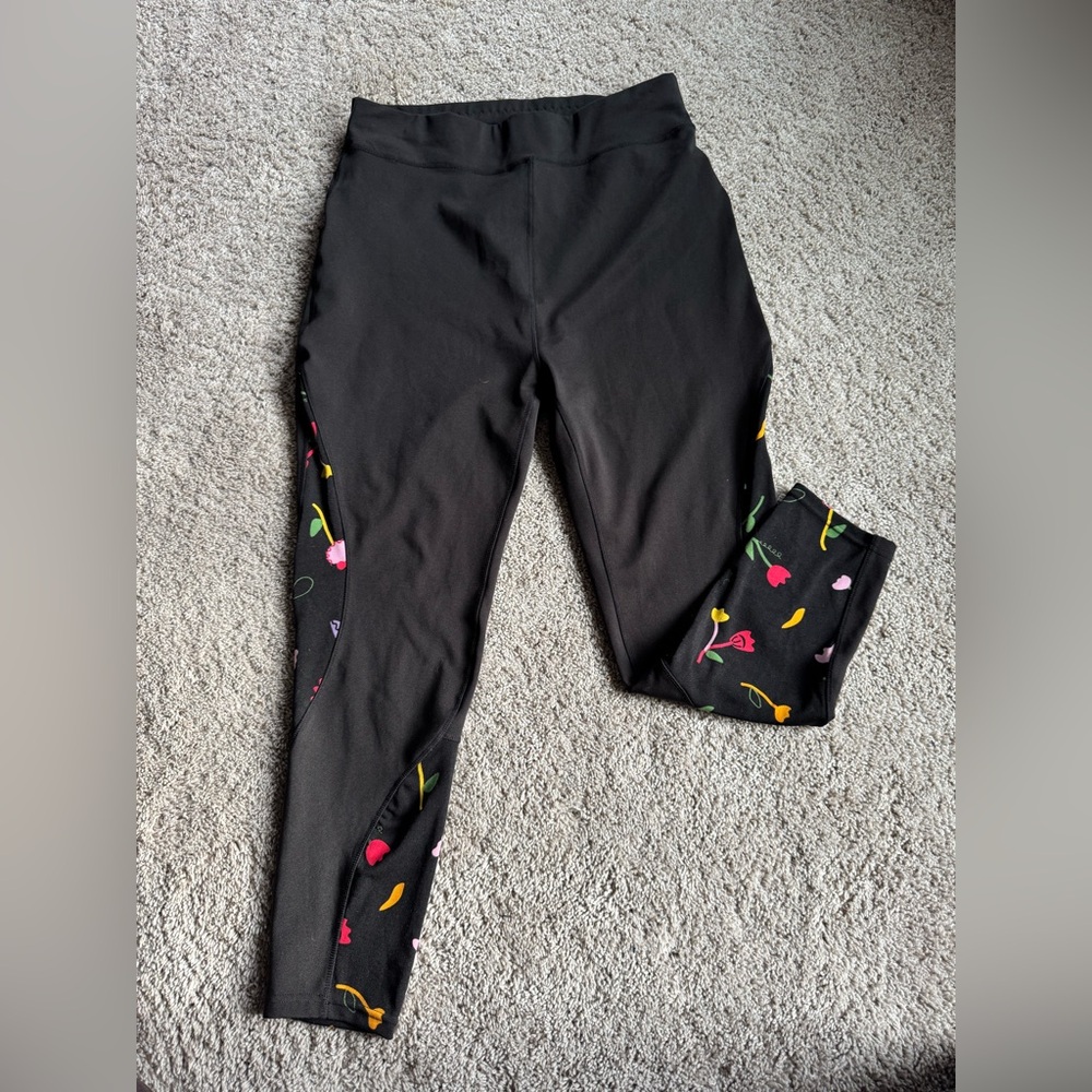 POP Fit Black Flower Leggings 3XL